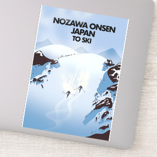 Nozawa Onsen Japan Ski-Druck. Aufkleber