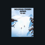 Nozawa Onsen Japan Ski drucken. Leinwanddruck<br><div class="desc">Nozawa Onsen Japan Ski in einem schönen Vintagen Stil.</div>