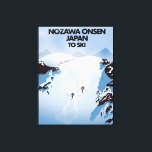 Nozawa Onsen Japan Ski drucken. Leinwanddruck<br><div class="desc">Nozawa Onsen Japan Ski in einem schönen Vintagen Stil.</div>