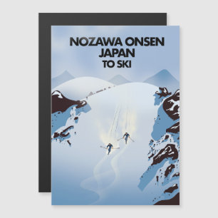 Nozawa Onsen Japan Ski drucken. Magnetkarte