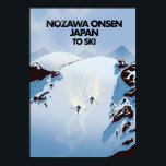 Nozawa Onsen Japan Ski drucken. Poster<br><div class="desc">Nozawa Onsen Japan Ski in einem schönen Vintagen Stil.</div>