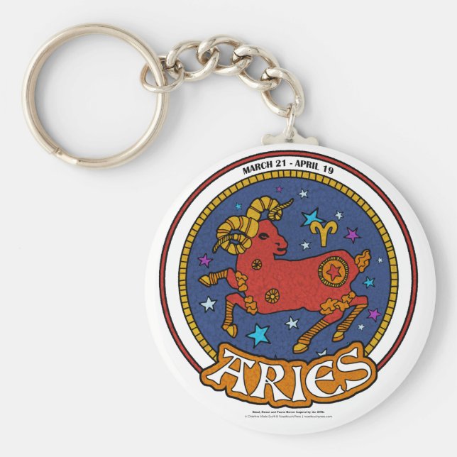 NP Aries 2.25" Basic Button Schlüsselanhänger (Vorne)