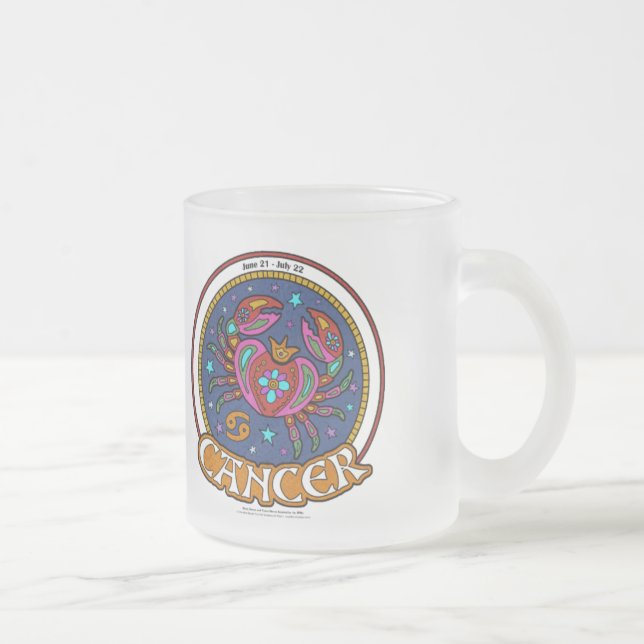 NP Cancer 10oz Mattiert Glass Tasse (Rechts)
