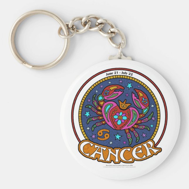 NP Cancer 2.25" Basic Button Schlüsselanhänger (Vorne)