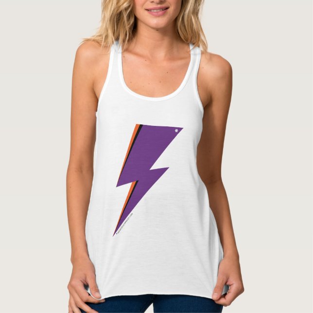 NP Lila Bolt Women's Flowy Racerback Tank Top (Vorderseite)