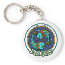 NP Pisces 2.25" Basic Button Schlüsselanhänger