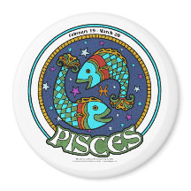 NP Pisces 3 Inch Round Magnet