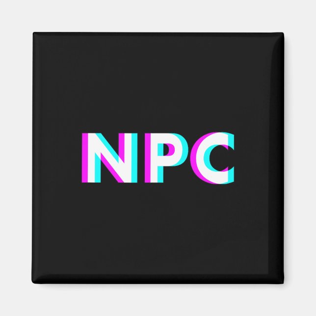 Npc Meme - Nicht spielender Charakter 2 Magnet (Vorne)