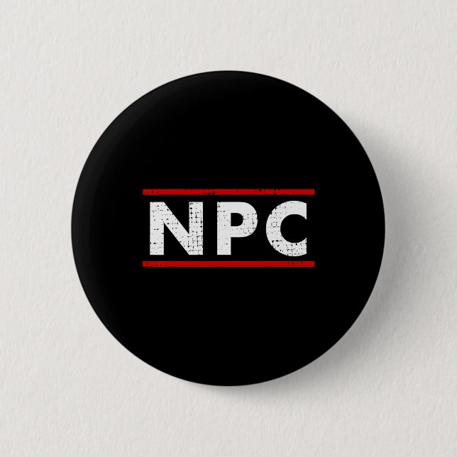 Npc Meme - Nicht-Spieler-Charakter 1  Button (Vorderseite)