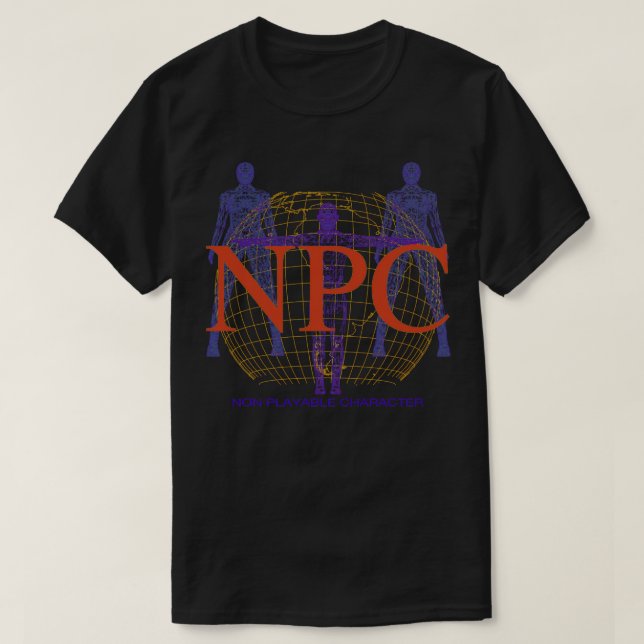 NPC Meme Retro Y2K Computer Graphic Joke T-Shirt (Design vorne)