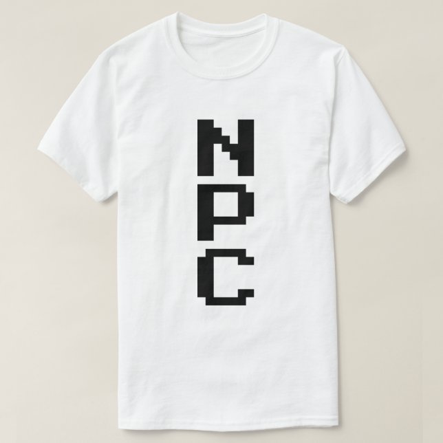 NPC - Nicht abspielbares Zeichen T-Shirt (Design vorne)