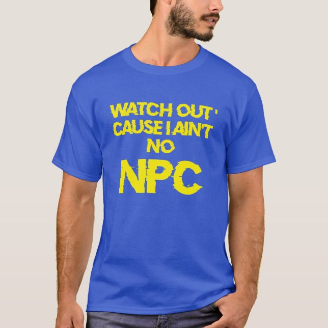 NPC - WARNING non-player Charakter - T - SHIRT Men (Vorderseite)