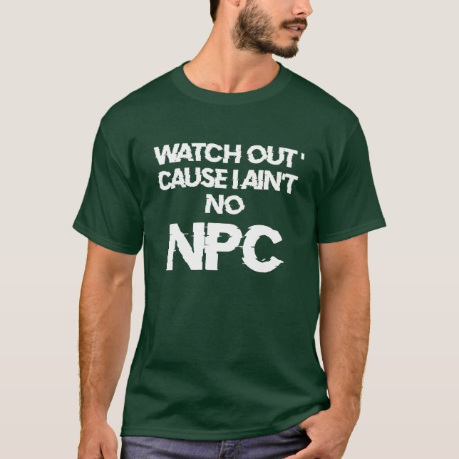NPC - WARNING non-player Charakter - T - SHIRT Men (Vorderseite)