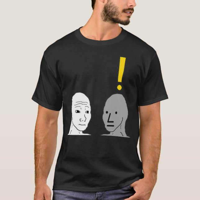 NPC Wojak Meme T-Shirt (Vorderseite)