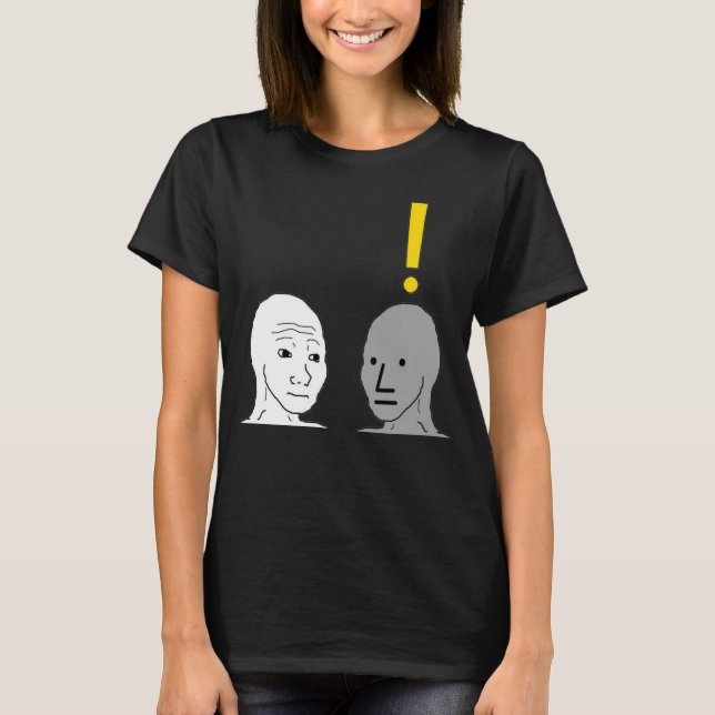 NPC Wojak Meme T-Shirt (Vorderseite)