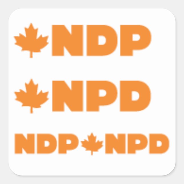 NPD-Logos Quadratischer Aufkleber (Vorderseite)