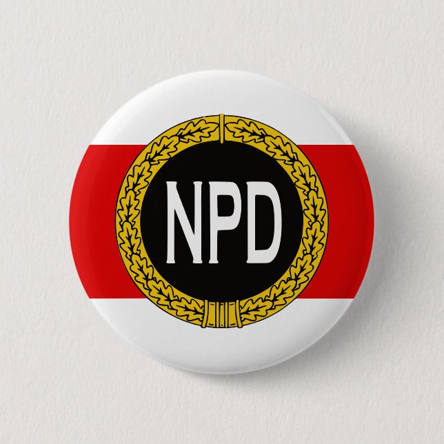 NPD:Nationale Demokratische Partei Deutschlands Button (Vorderseite)