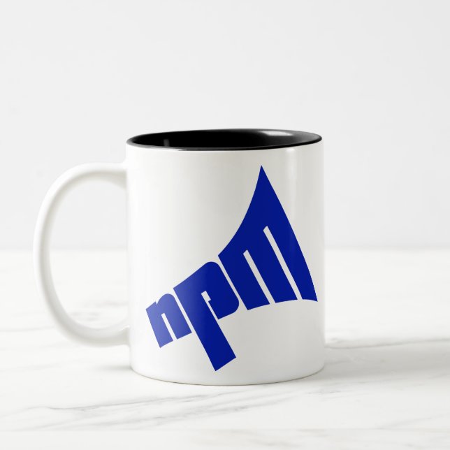 NPM-Logo Zweifarbige Tasse (Links)