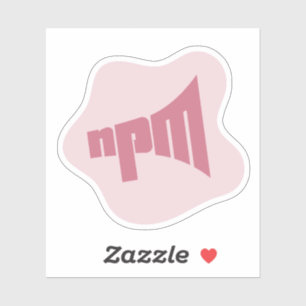 NPM Rosa-Blocks-Logo Vinyl-Aufkleber Aufkleber