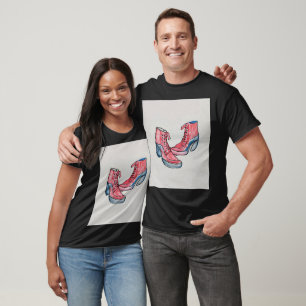 Nr. 01, Handgezeichnete Sammlung lustiger Schuhe T-Shirt