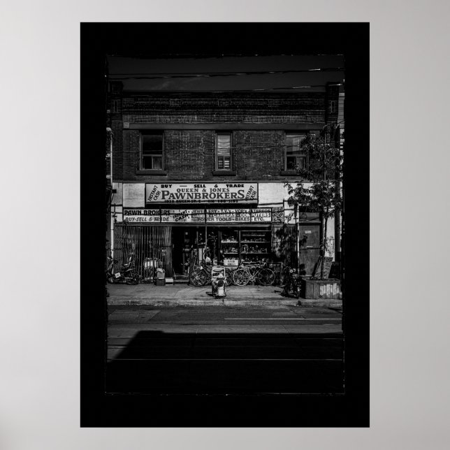 Nr. 1030 Queen St E 3 mit Grenze Poster (Vorne)