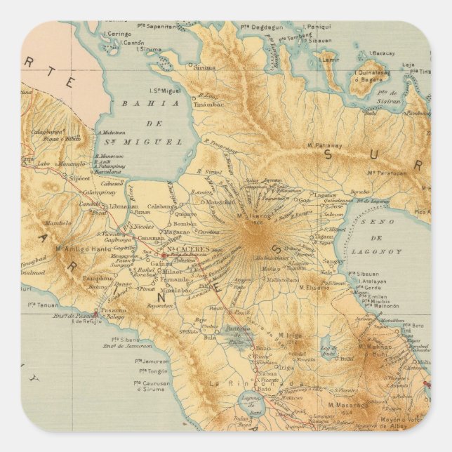 Nr. 11 Luzon Quadratischer Aufkleber (Vorderseite)