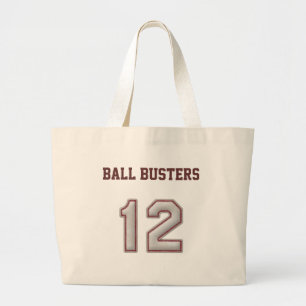 Nr. 12 mit coolem Baseball-Stich-Blick Jumbo Stoffbeutel
