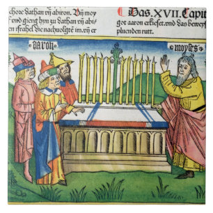 Nr. 17 1-11 Aarons Personal blüht auf dem Altar, Fliese