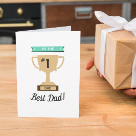 Nr. 1 Bester Vater-Preis Whimsy Trophy Vatertag Karte
