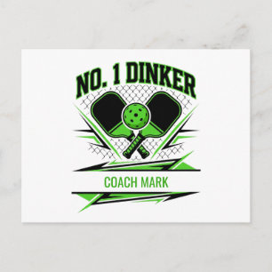 Nr. 1 Dinker Pickleball-Trainer Name Design Postkarte