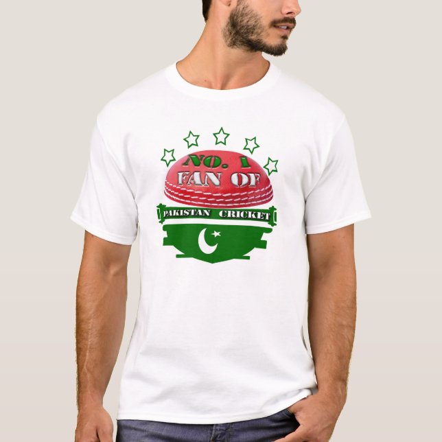 Nr. 1- Fan des Pakistan-Kricket-T-Shirts T-Shirt (Vorderseite)