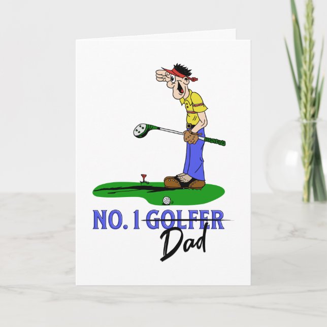 Nr. 1 Golfer-Vater Feiertagskarte (Vorderseite)