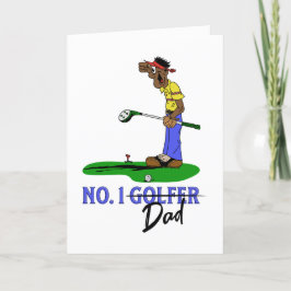 Nr. 1 Golfer-Vater Feiertagskarte