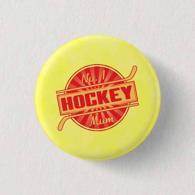 Nr. 1 Hockey Mum Abzeichen, Eishockey Abzeichen Button (Vorderseite)