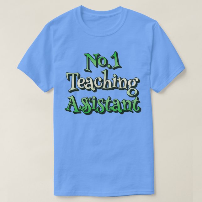 Nr. 1 Unterrichtsassistent Green Rainbow Design T-Shirt (Design vorne)