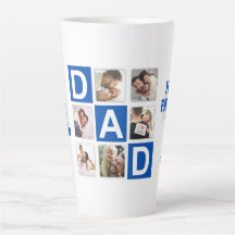 Nr. 1 Vater 6 Fotocollage Happy Vatertag Blau