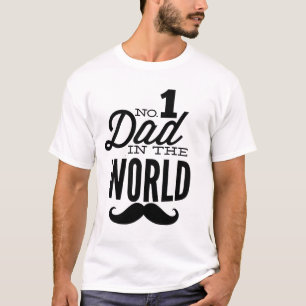 Nr. 1 Vater im World Mustache T - Shirt