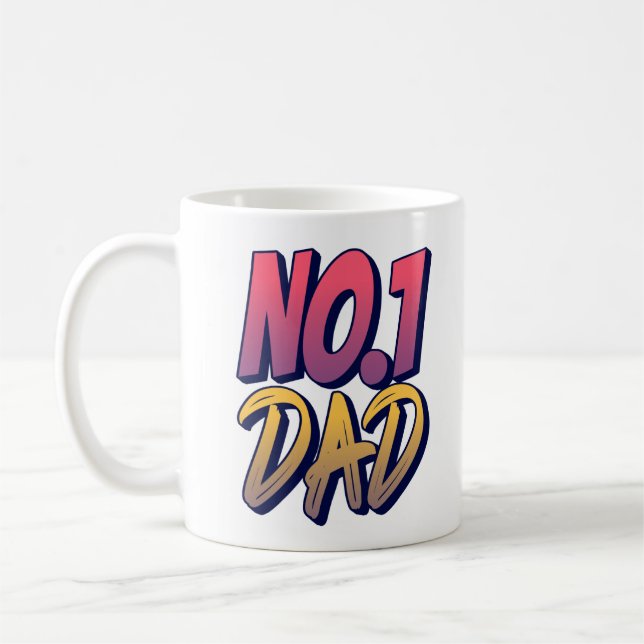 Nr. 1 Vater Text Vatertag Kaffeetasse (Links)