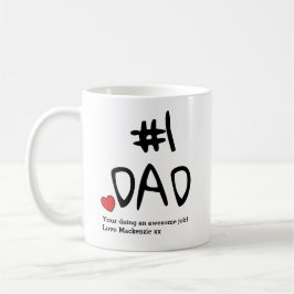 Nr. 1 Vater Väter Tag Tasse mit Herzinfarkt