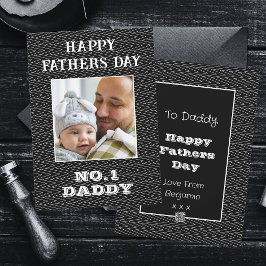 Nr. 1 Vatername und Foto Vatertag Feiertagskarte