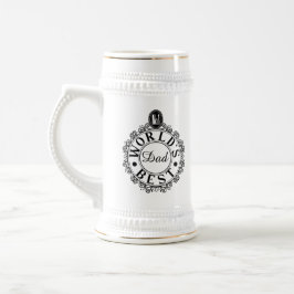 Nr.1 Weltbeste Vater-Custom Black Line Typografie Bierglas