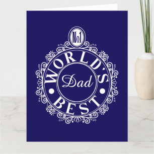 Nr.1 Weltbester Papa Individuelle Typografie Weiße Karte