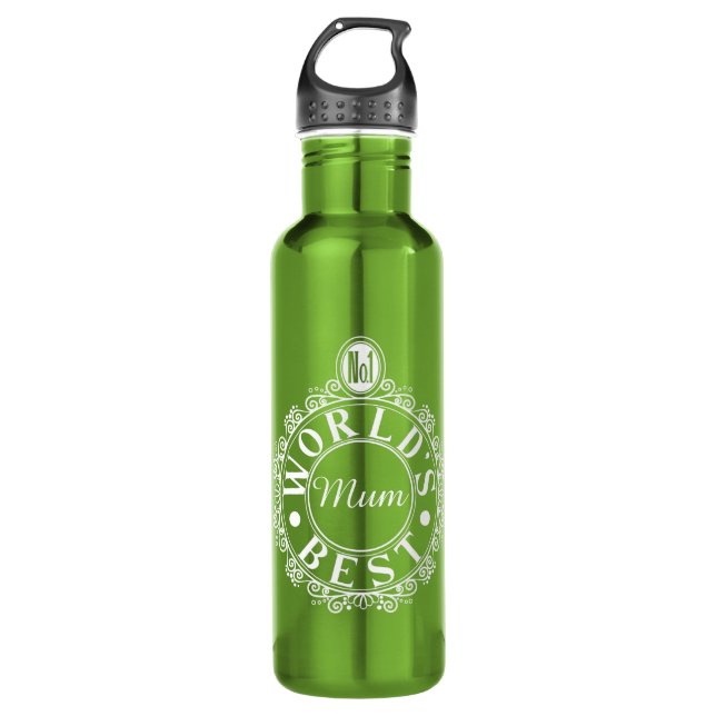 Nr.1 Weltbestes Mumm-Emblem Klassisches Weißes Pri Edelstahlflasche (Vorderseite)