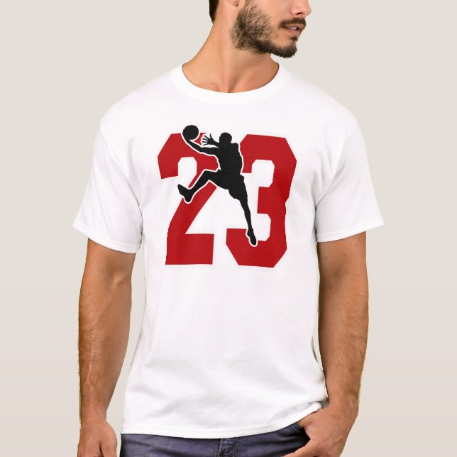 NR. 23 MIT BASKETBALL-SPIELER T-Shirt (Vorderseite)