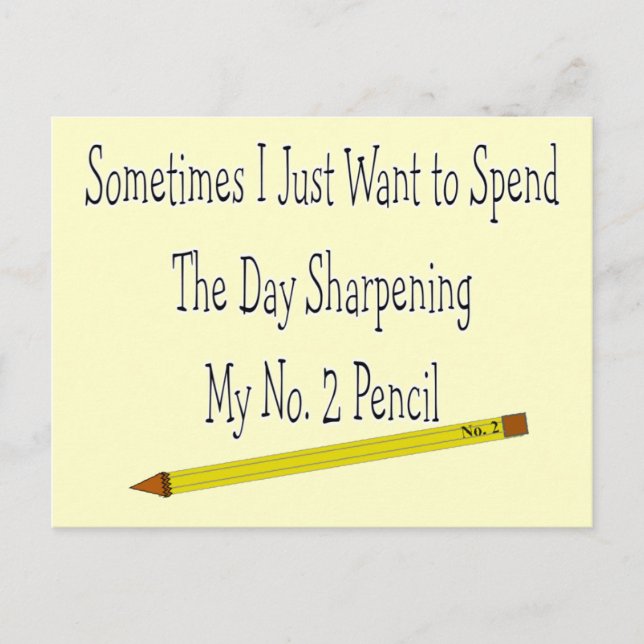 Nr. 2 Bleistift-T - Shirt und Geschenke Postkarte (Vorderseite)