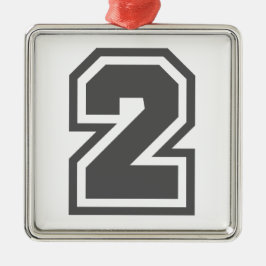 Nr. 2 ornament aus metall