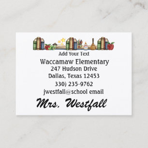 Nr. 2 - Teacher Business Card - Siehe Rückwärtsgan Visitenkarte