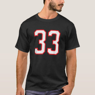 Nr. 33 33 Sport Jersey White Red 33. T-Shirt