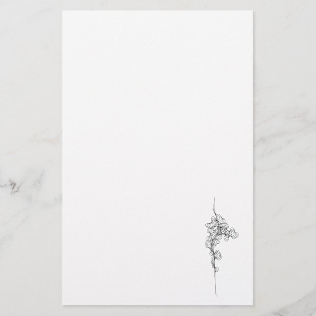 Nr. 3- Kurve auf einem stationären Briefpapier (Vorderseite)