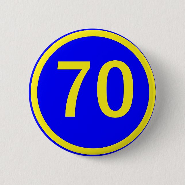 Nr., 70, in einem Kreis Button (Vorderseite)